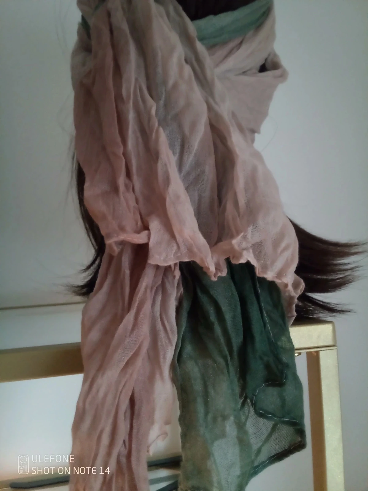 Foulard tye and Dye rosa e verde – photo 2
